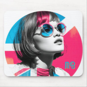 Pop Art Retro Chic Meisje Muismat