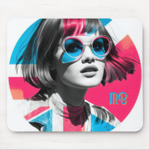 Pop Art Retro Chic Meisje Muismat