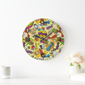 Pop Art Retro Comic - Grande horloge Cool (Maison)