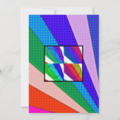 Pop Art Retro Couple Wedding Invitation (Dos)