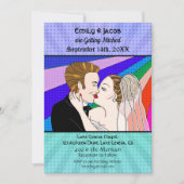 Pop Art Retro Couple Wedding Invitation (Devant)