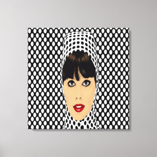 Pop Art Retro  Girl Custom Prints