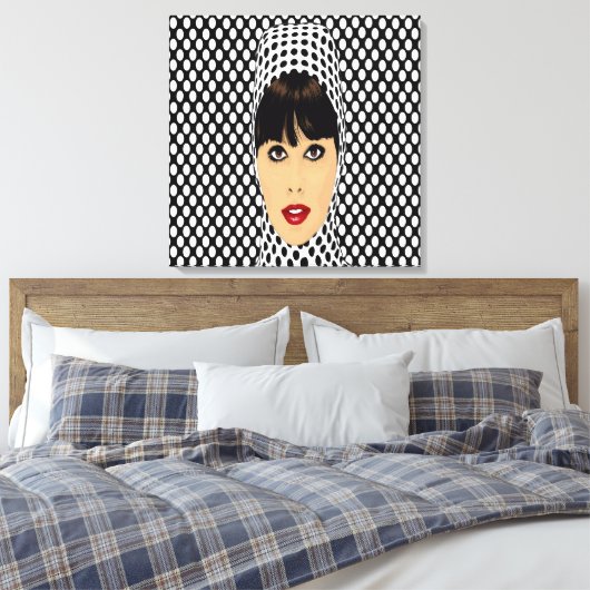 Pop Art Retro Meisje Aangepaste Muur Prints (Insitu (Slaapkamer))