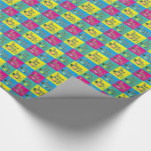 Pop Art Retro Music Drum Cadeaupapier (Hoek)