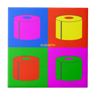 Pop Art Retro Psychedelic Toilet Paper Vibrant Tegeltje