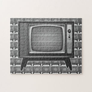 Pop Art Retro Televisie Set Legpuzzel