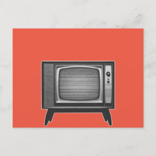 Pop Art Retro Televisie Set Postkaart