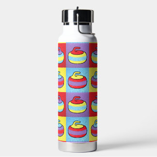 Pop Art Rocks Curling Design Waterfles