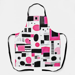 Pop Art Roze Geometrisch Ontwerp Schort