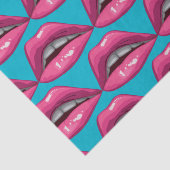 Pop Art roze lips Makeup Tissuepapier (Detail)