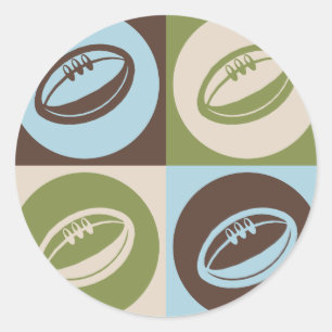 Pop Art Rugby Ronde Sticker