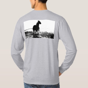  Pop Art Running Horse Sjabloon Grey T-shirt