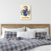 Pop art Sabena Ex Belgium Airlines Canvas Afdruk (Insitu (Slaapkamer))
