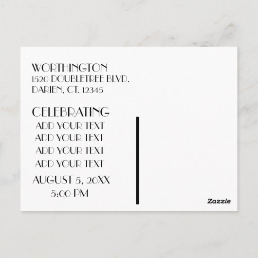 Pop Art SAVE THE DATE Postkaart (Achterkant)