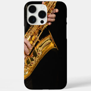 Pop Art Saxofonist – Kleurrijke Jazz iPhone 16 Pro Max Hoesje
