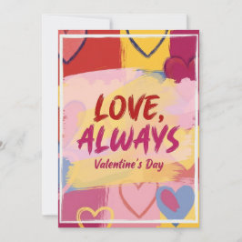 Pop Art Schilderachtige Valentijnskaart Feestdagenkaart