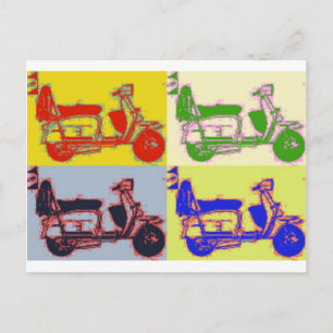 POP ART SCOOTER BRIEFKAART