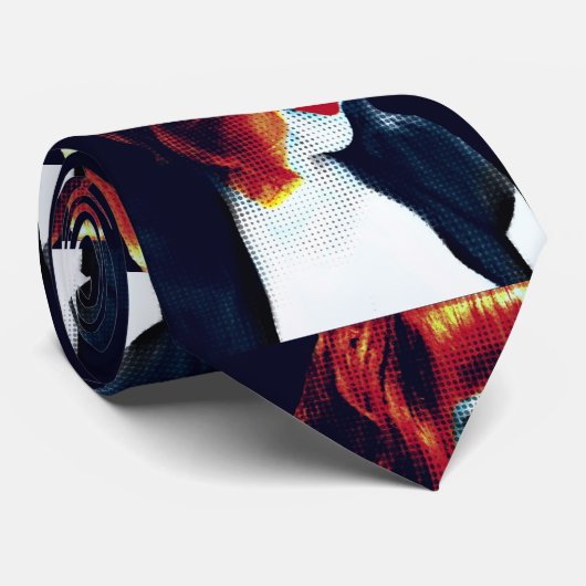 Pop Art Self Portret Stropdas (Opgerold)