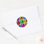 Pop Art Shakespeare Ronde Sticker (Envelop)