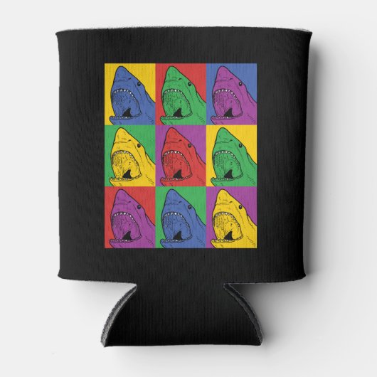 Pop Art Shark Blikjeskoeler (Voorkant)