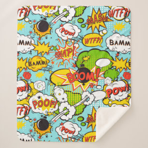 Pop Art Sherpa Deken