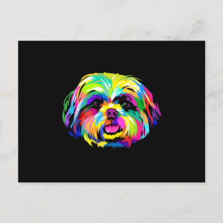 Pop Art Shih Tzu Hondenliefhebbers Briefkaart