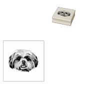 Pop Art Shih Tzu Hondenliefhebbers Rubberstempel (Gestempeld)