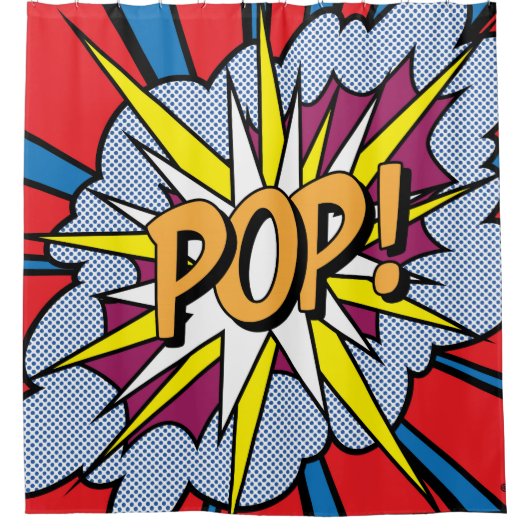 Pop Art Shower Curtain Douchegordijn (Voorkant)