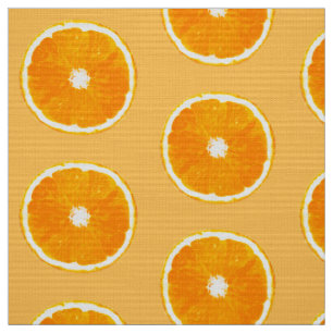 Pop Art Sinaasappel Slices - pastel sinaasappel Stof