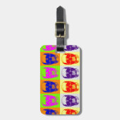 Pop Art Skull Bagagelabel (Voorkant verticaal)