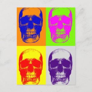 Pop Art Skull Briefkaart