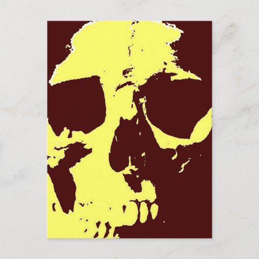 Pop Art Skull Briefkaart (Voorkant)