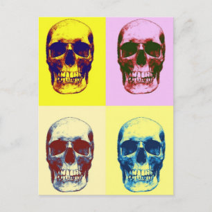 Pop Art Skull Briefkaart