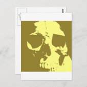 Pop Art Skull Briefkaart (Voorkant / Achterkant)