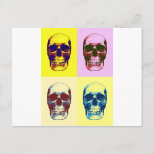 Pop Art Skull Briefkaart