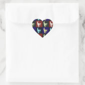 Pop Art Skull Hart Sticker (Tas)