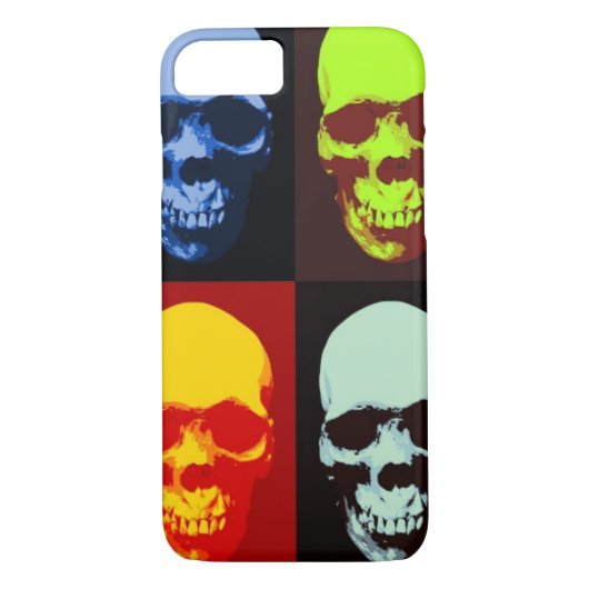 Pop Art Skull iPhone 7 Coque (Dos)