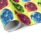 Pop Art Skull Kerst inpakpapier (Rol Hoek)