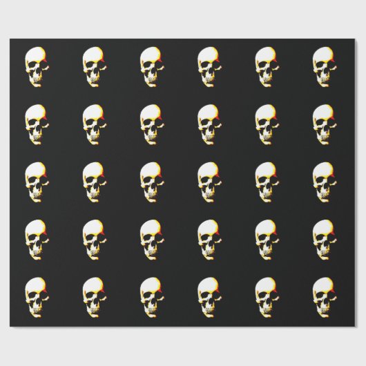 Pop Art Skull Kerst inpakpapier (Vlak)