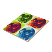 Pop Art Skull Tegeltje (Zijkant)