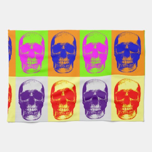 Pop Art Skull Theedoek (Horizontaal)