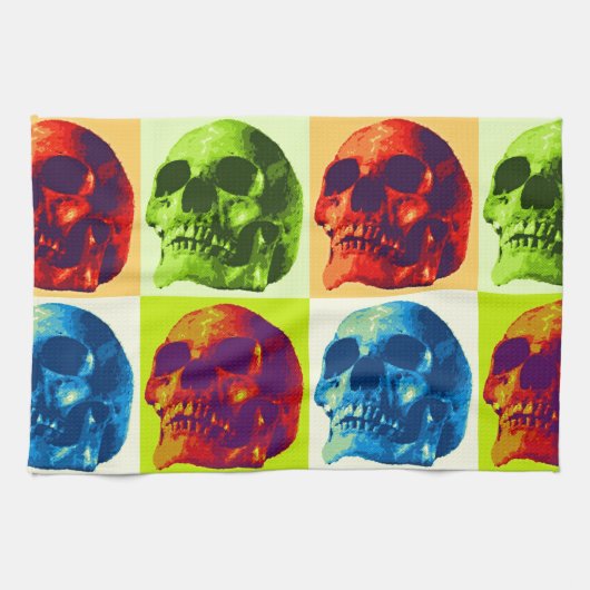 Pop Art Skull Theedoek (Horizontaal)