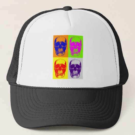 Pop Art Skull Trucker Pet (Voorkant)