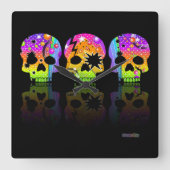 Pop Art SKULLS MUR HORLOGE (Recto)