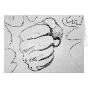 Pop Art Smash Punch potlood schets