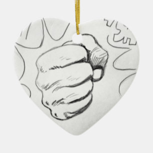 Pop Art Smash Punch potlood schets Keramisch Ornament