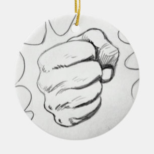 Pop Art Smash Punch potlood schets Keramisch Ornament