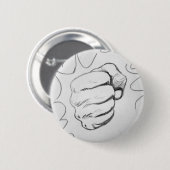 Pop Art Smash Punch potlood schets Ronde Button 5,7 Cm (Voorkant /achterkant)