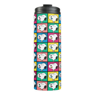 Pop Art Snoopy Lips Voorbeeld voor uzelf Thermosbeker