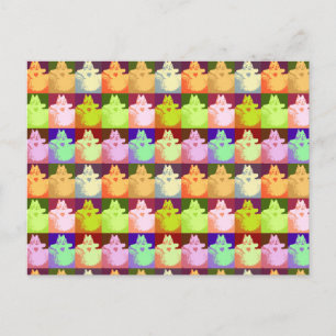 Pop Art Snow Kat Briefkaart